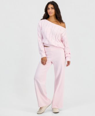 Women's Chenille Pull-On Wide-Leg Pants