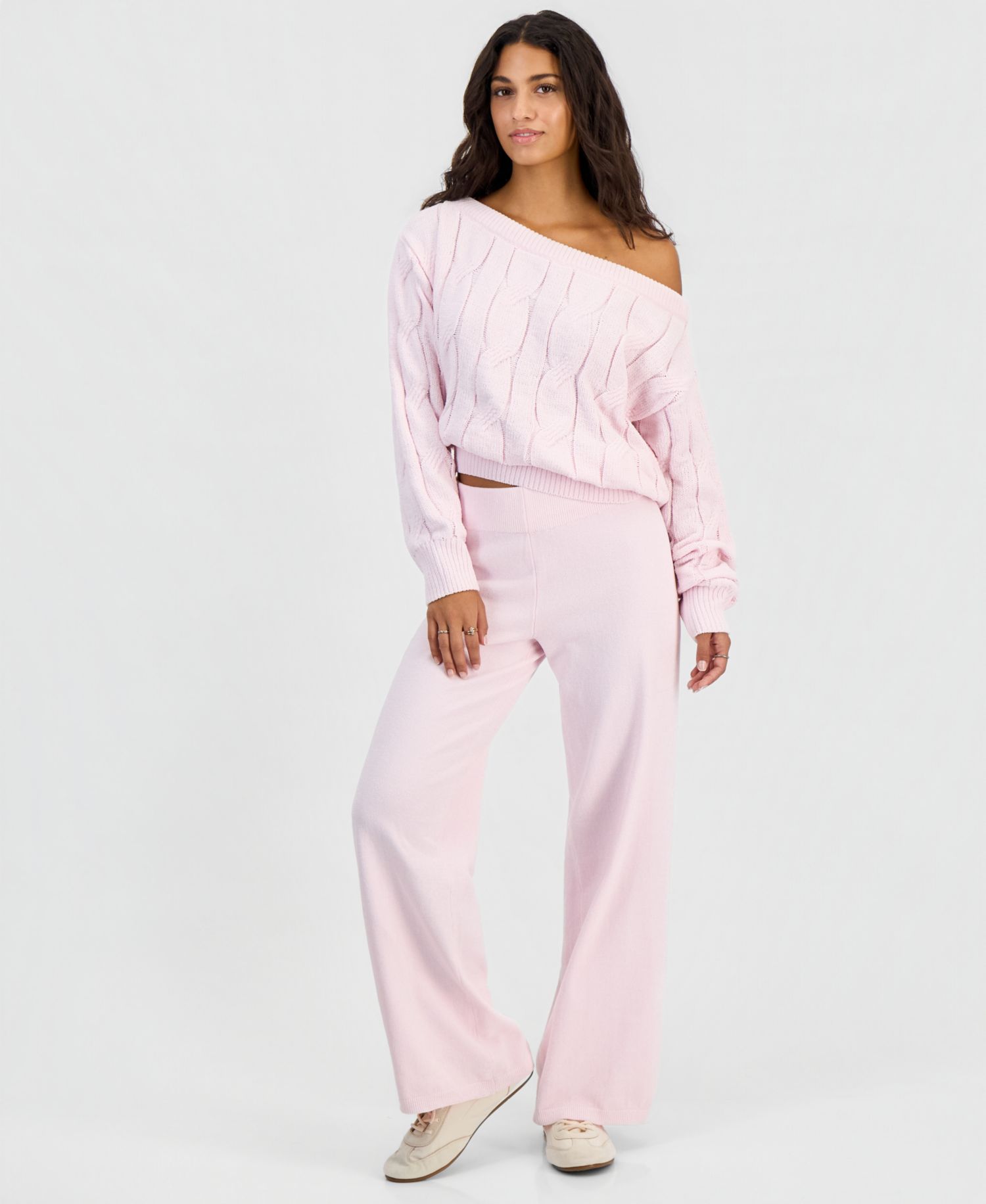 Women's Chenille Pull-On Wide-Leg Pants