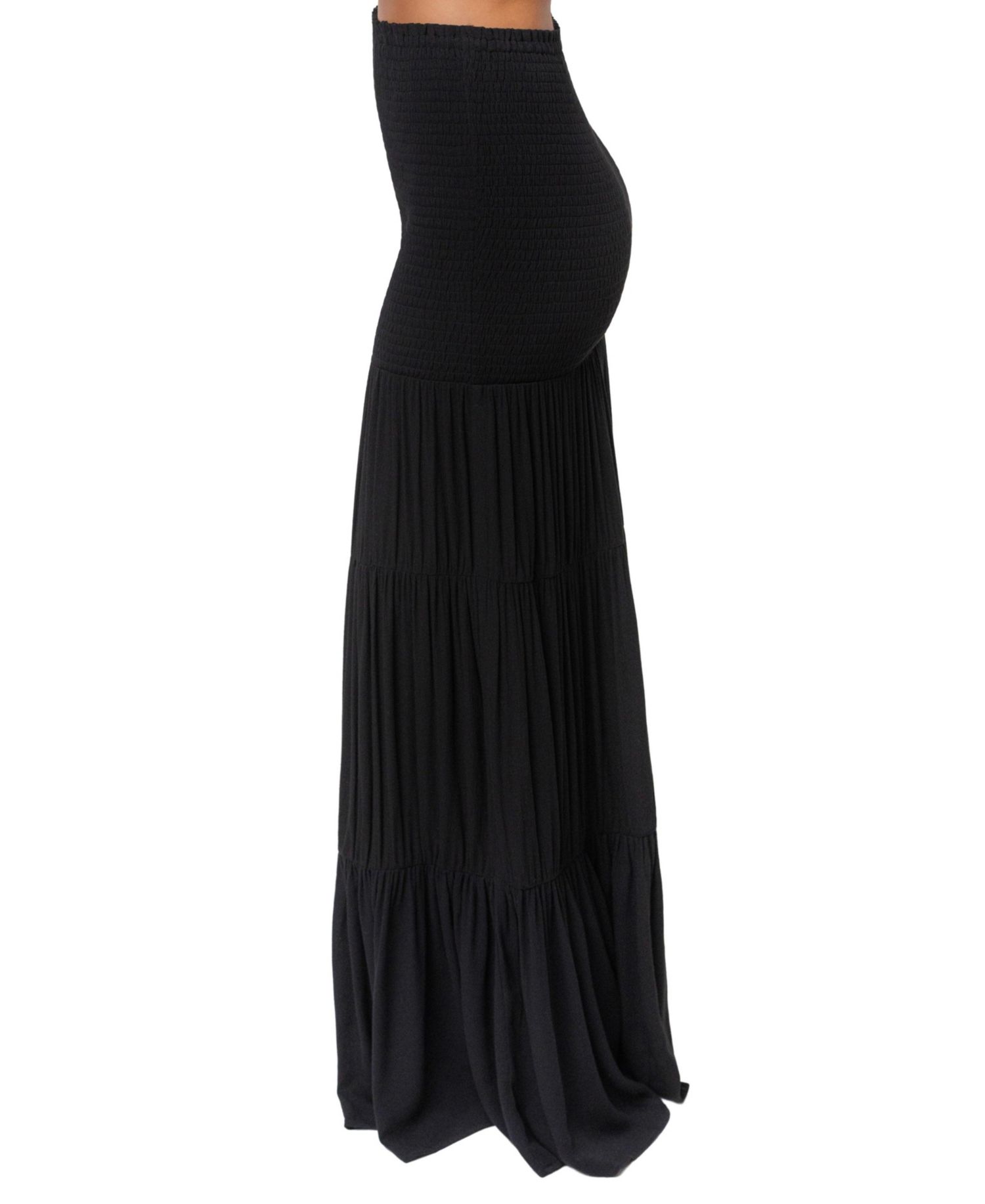 Women's Solana Off-the-Shoulder Long-Sleeve Viscose Crop Top and Maxi Skirt Set