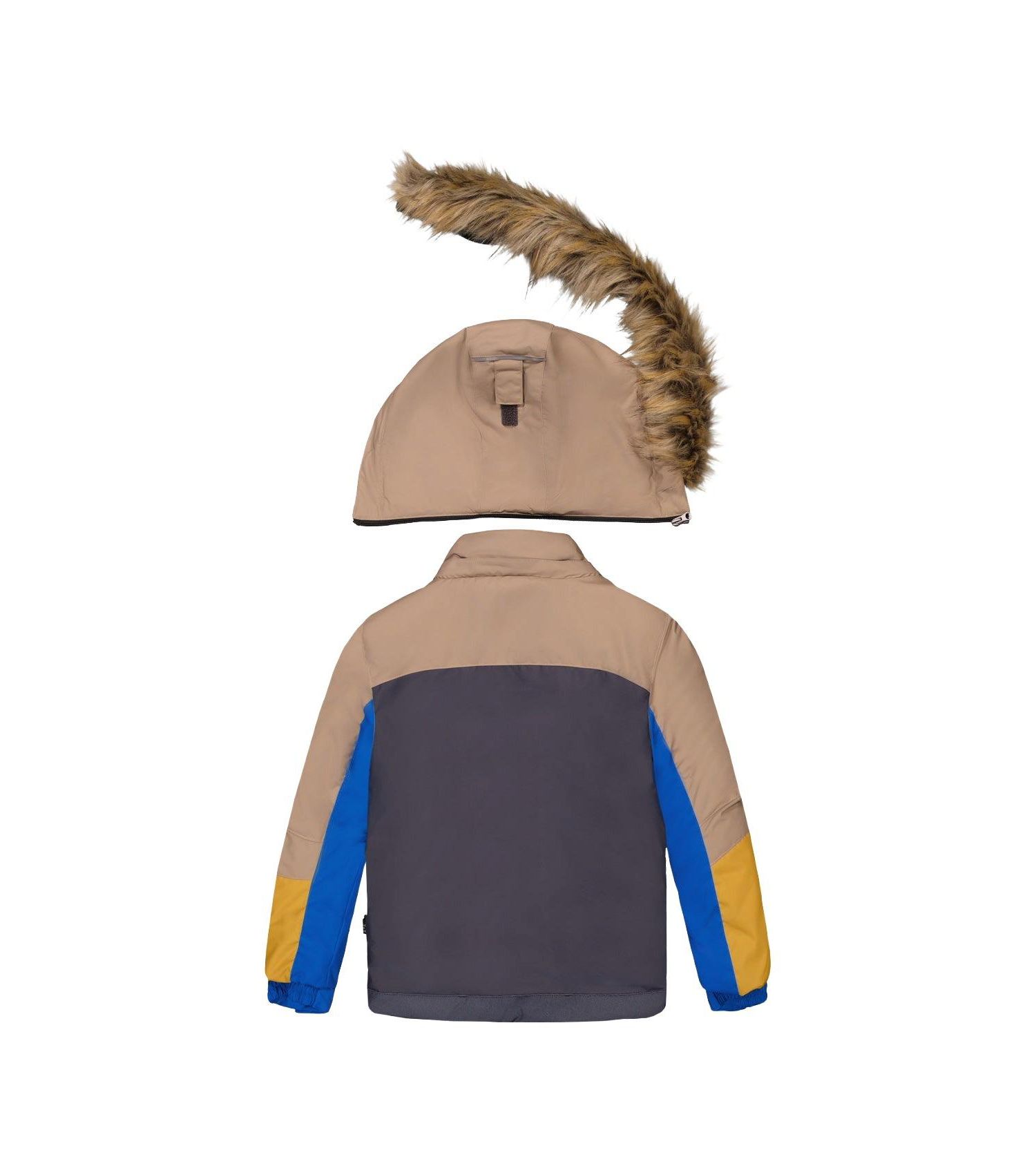 Big Boys 6-16 Two Piece Play Snowsuit Colorblock with Dinosaur Print Pants