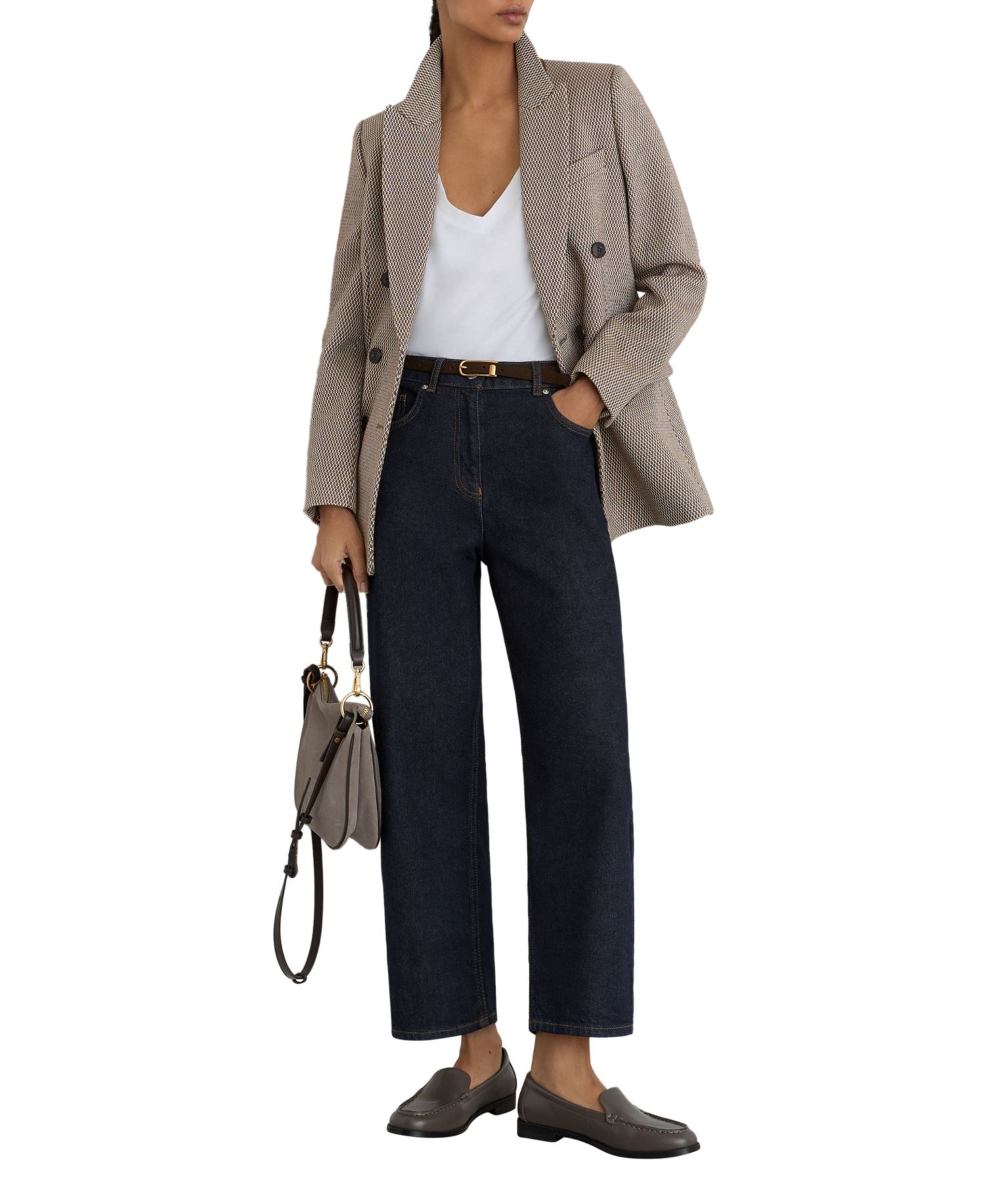 Petite Selin Straight-Leg Cropped Jeans