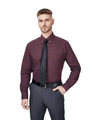 Men's Regular-Fit Plaid Dress Shirt