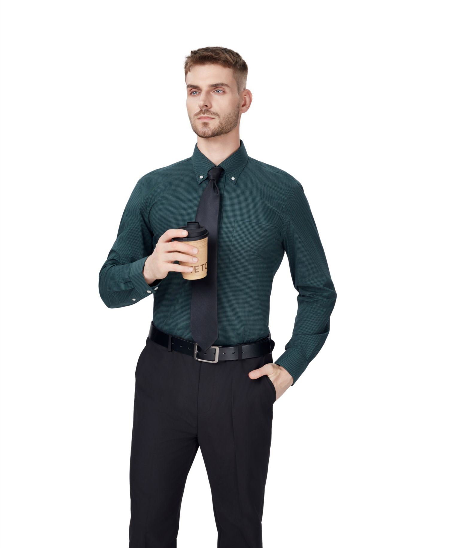 Men's Regular-Fit Gingham Dress Shirt