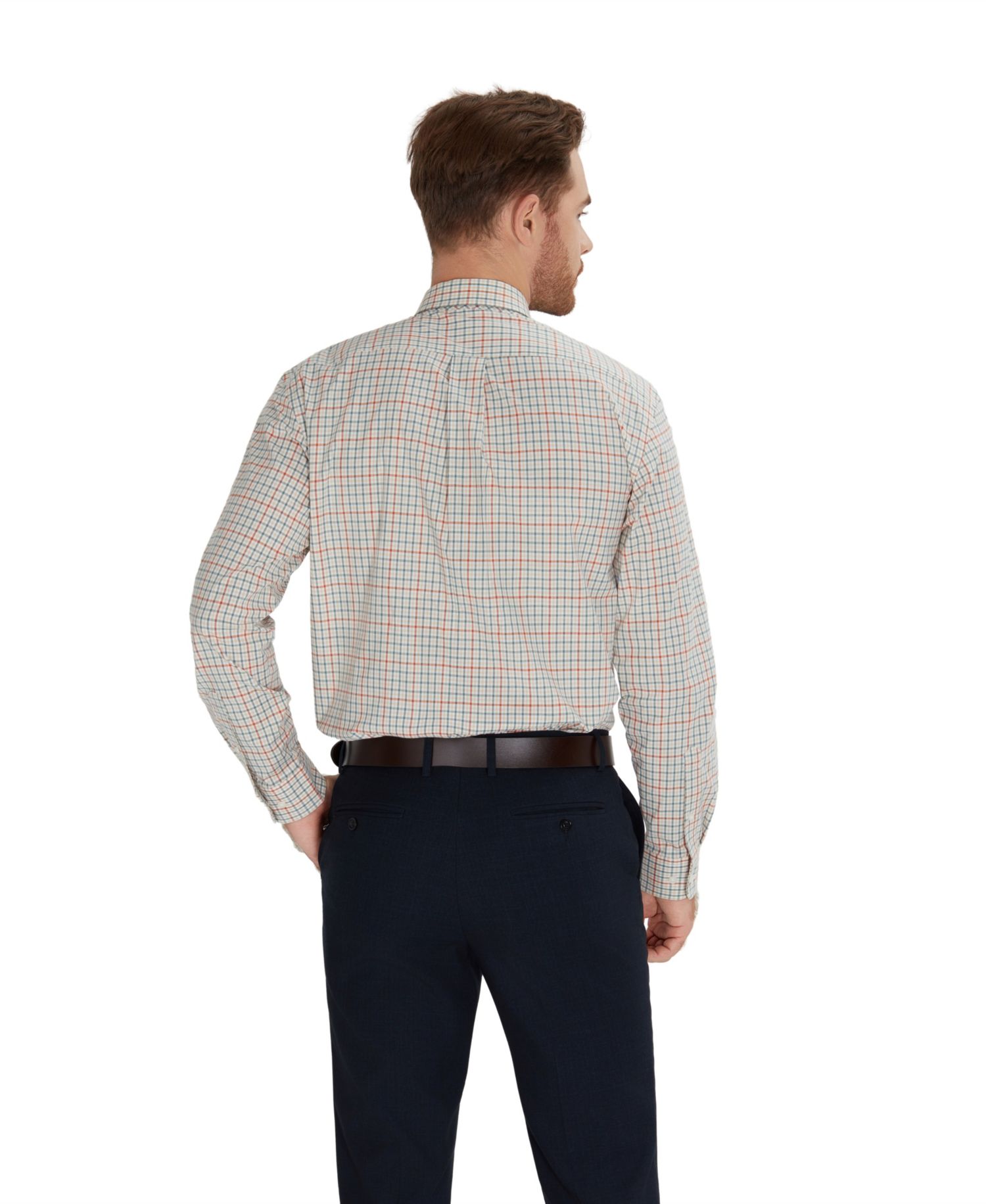 Men's Regular-Fit Harrington Plaid Dress Shirt