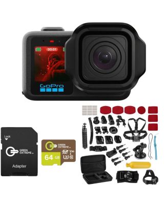 MISSION 1 PRO Camera, Bundle with Lexar 633x UHS-I microSDHC Memory 32GB Card, head strap