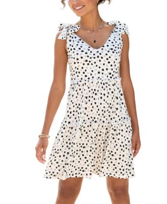 Women's Tie Strap Tiered Dress