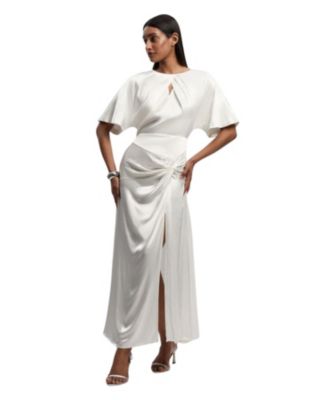 Women's Satin Twist Midaxi Dress