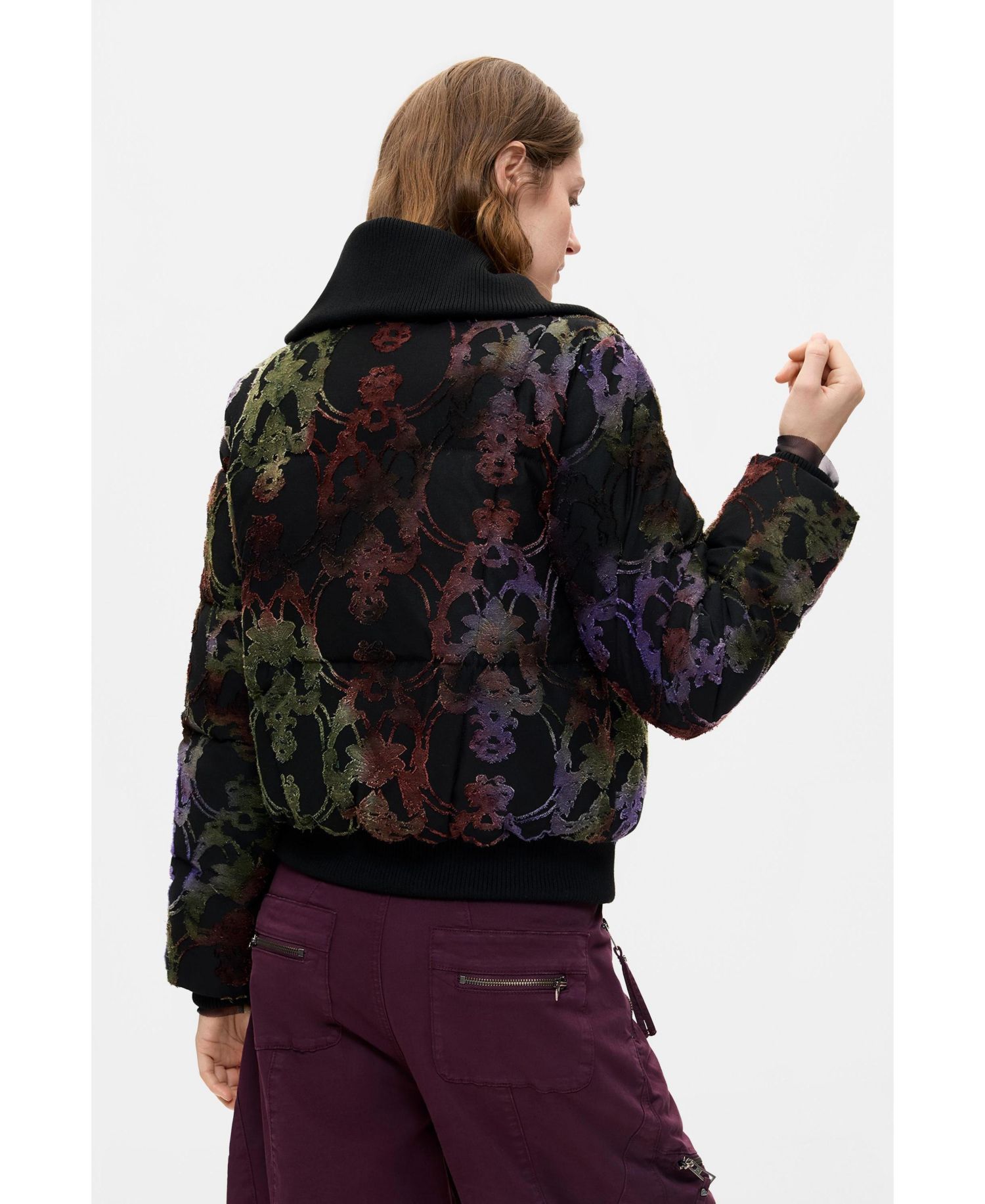Women's Short Padded flocked Coat