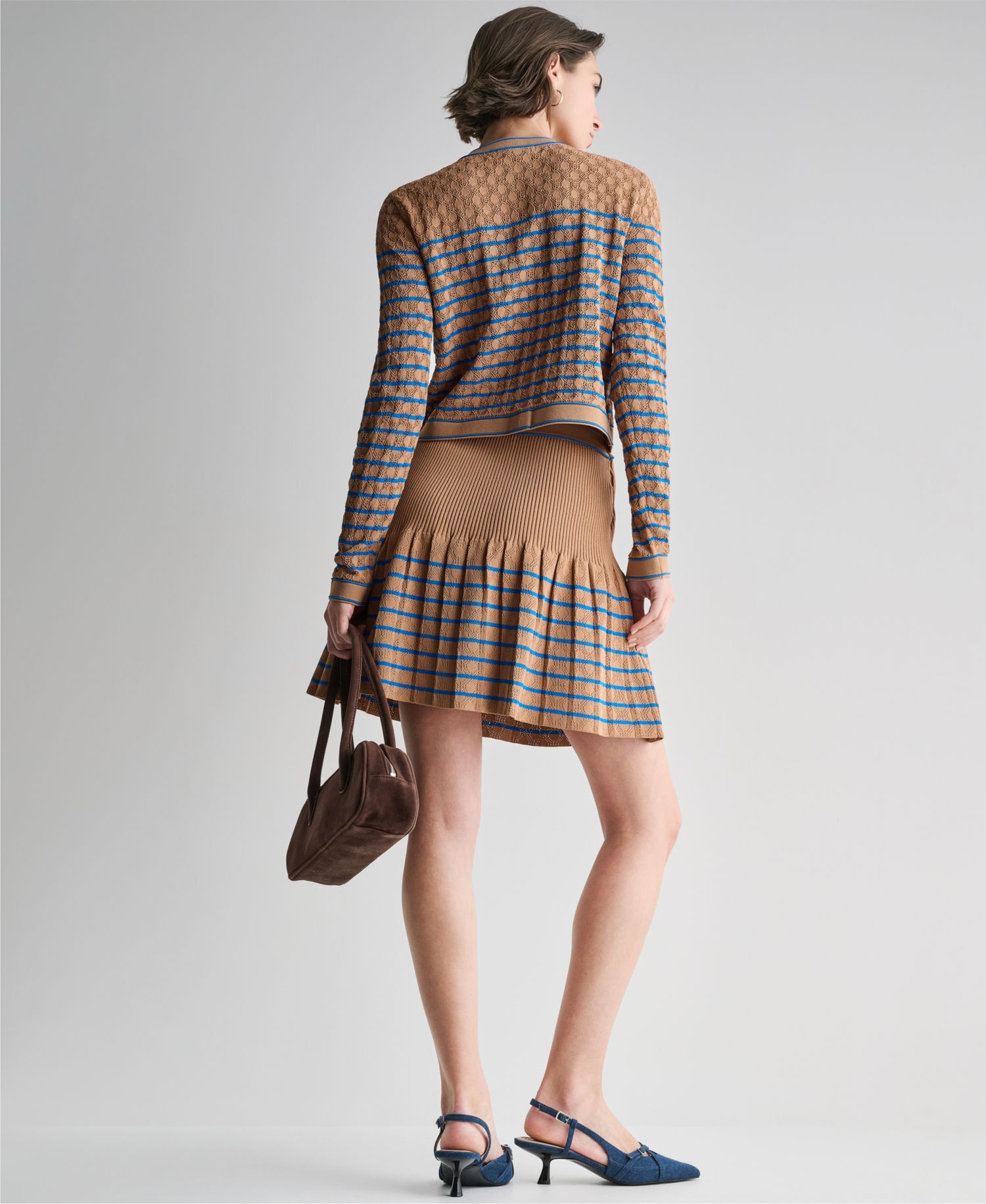 Women's Crewneck Button-Front Cardigan