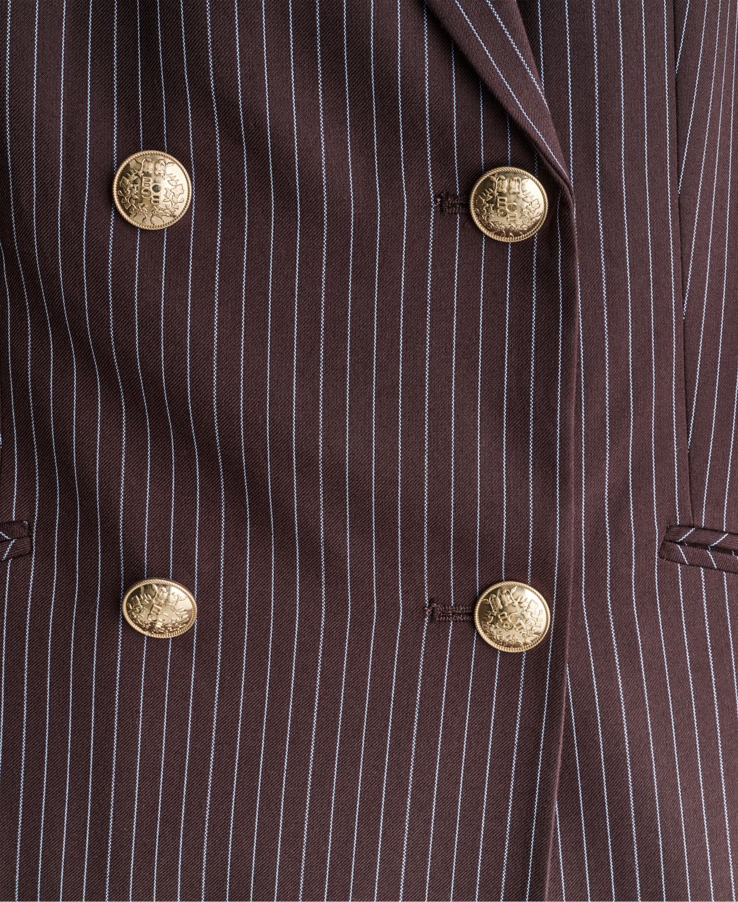 Women's Double-Breasted Pinstripe Blazer