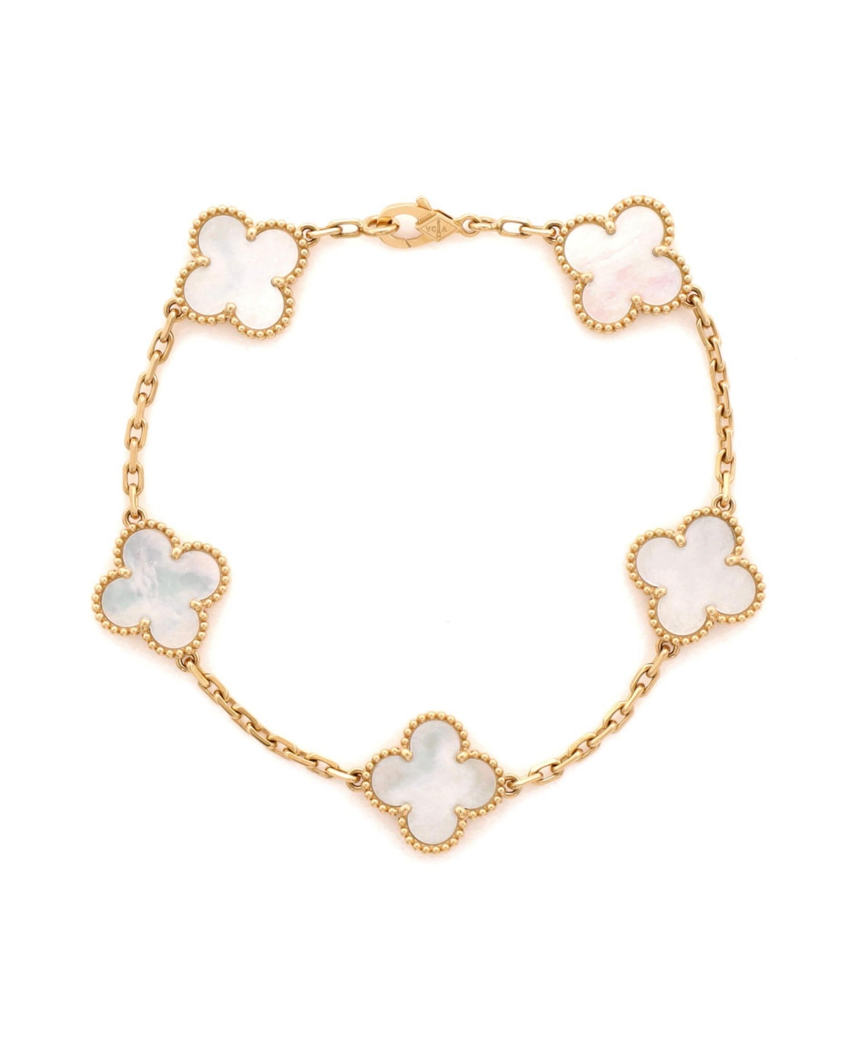 Pre-Owned Van Cleef & Arpels Vintage Alhambra 5 Motifs Bracelet - 18k yellow gold