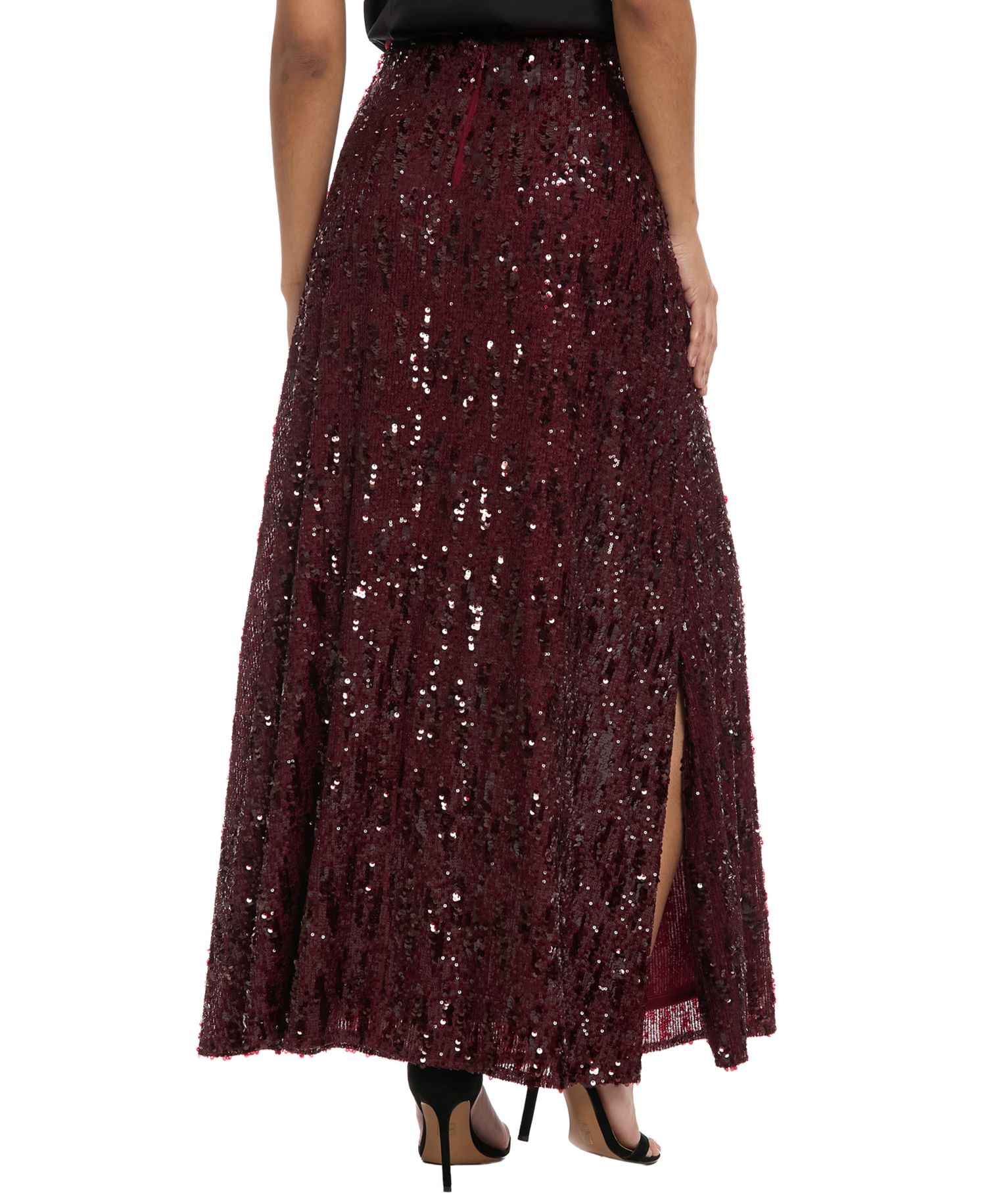 Women's Sequin Maxi Slit Skirt