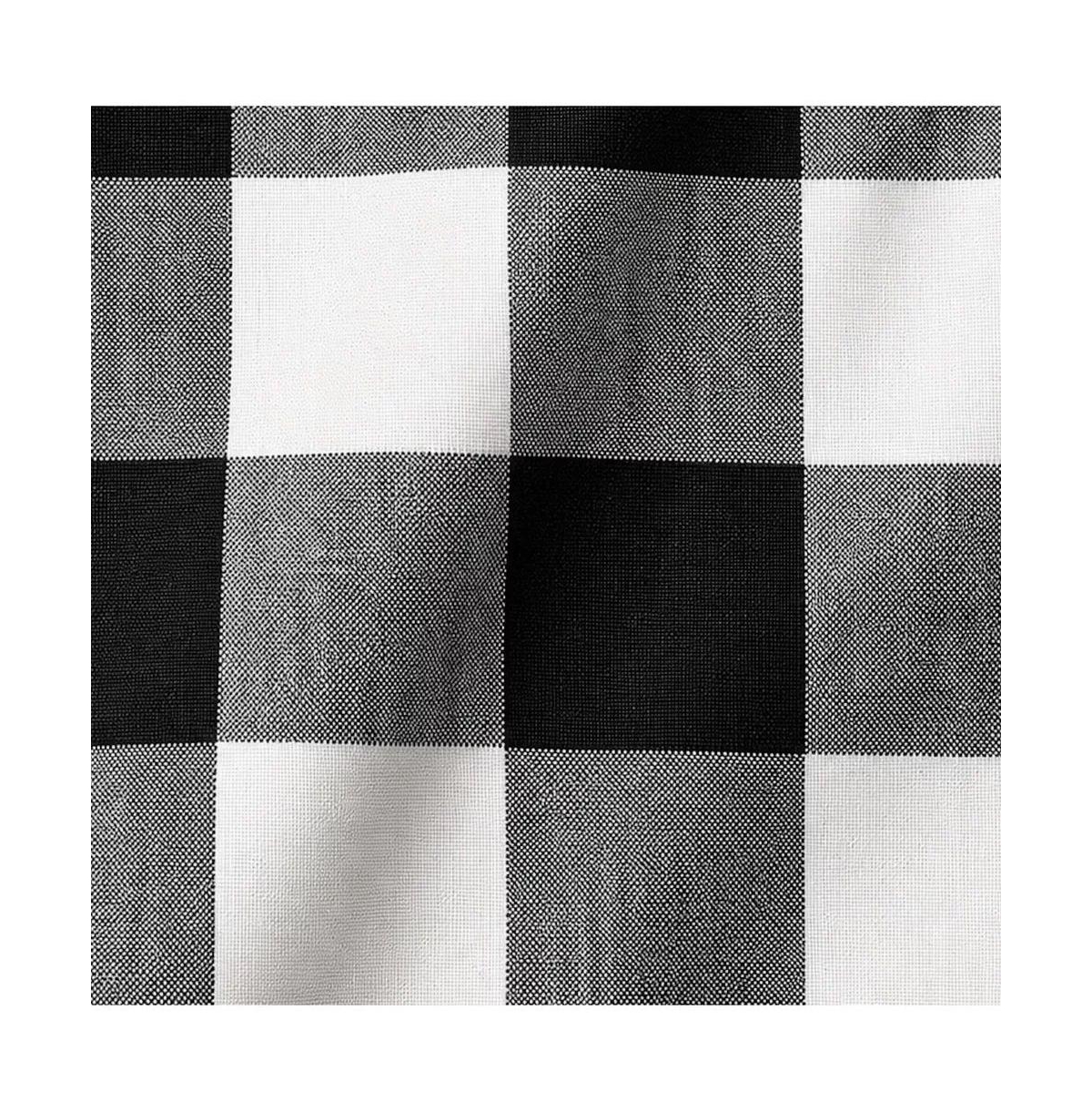 Kate Aurora 3 Piece Country Farmhouse Buffalo Plaid Sheer Curtains And Valance Set