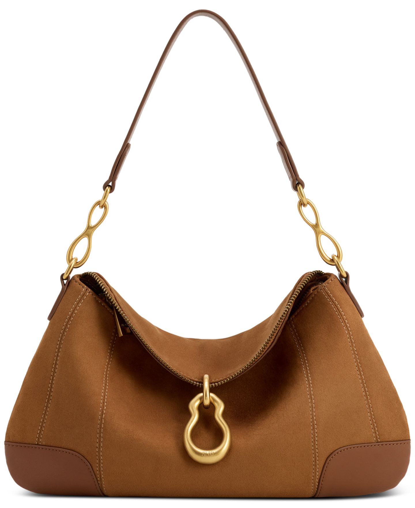Женская сумка JW PEI Jayla Faux Suede Shoulder Handbag, цвет: Коричневый — фото 1