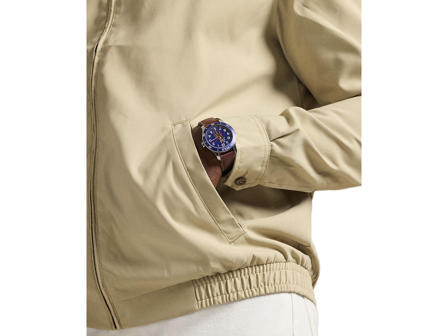 Мужская куртка Polo Ralph Lauren Big & Tall Bi-Swing Windbreaker Jackets, цвет: Хаки — фото 6