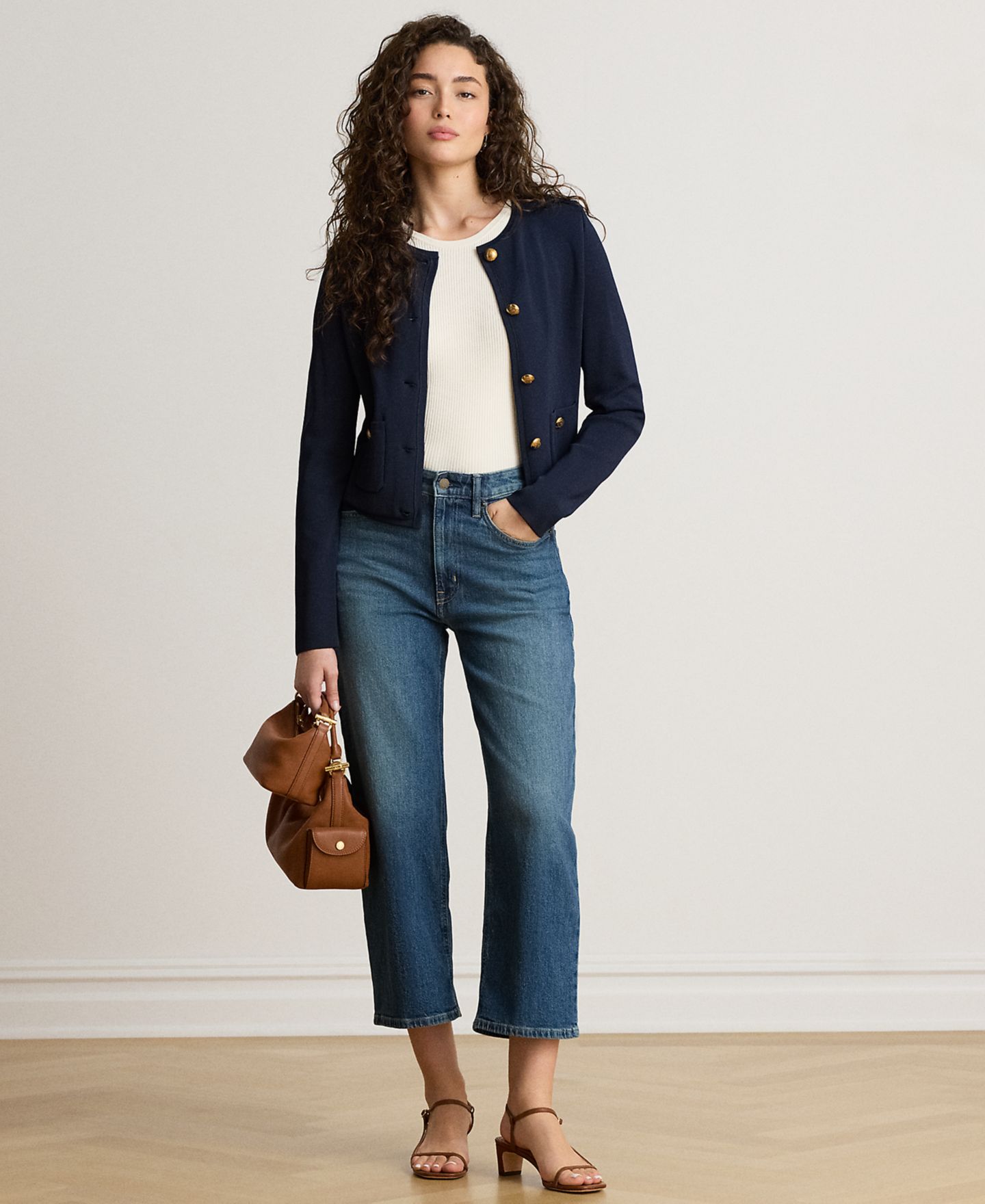 Женские джинсы Lauren Ralph Lauren Petite High-Rise Straight-Leg Ankle, цвет: Мглистый варёный — фото 2