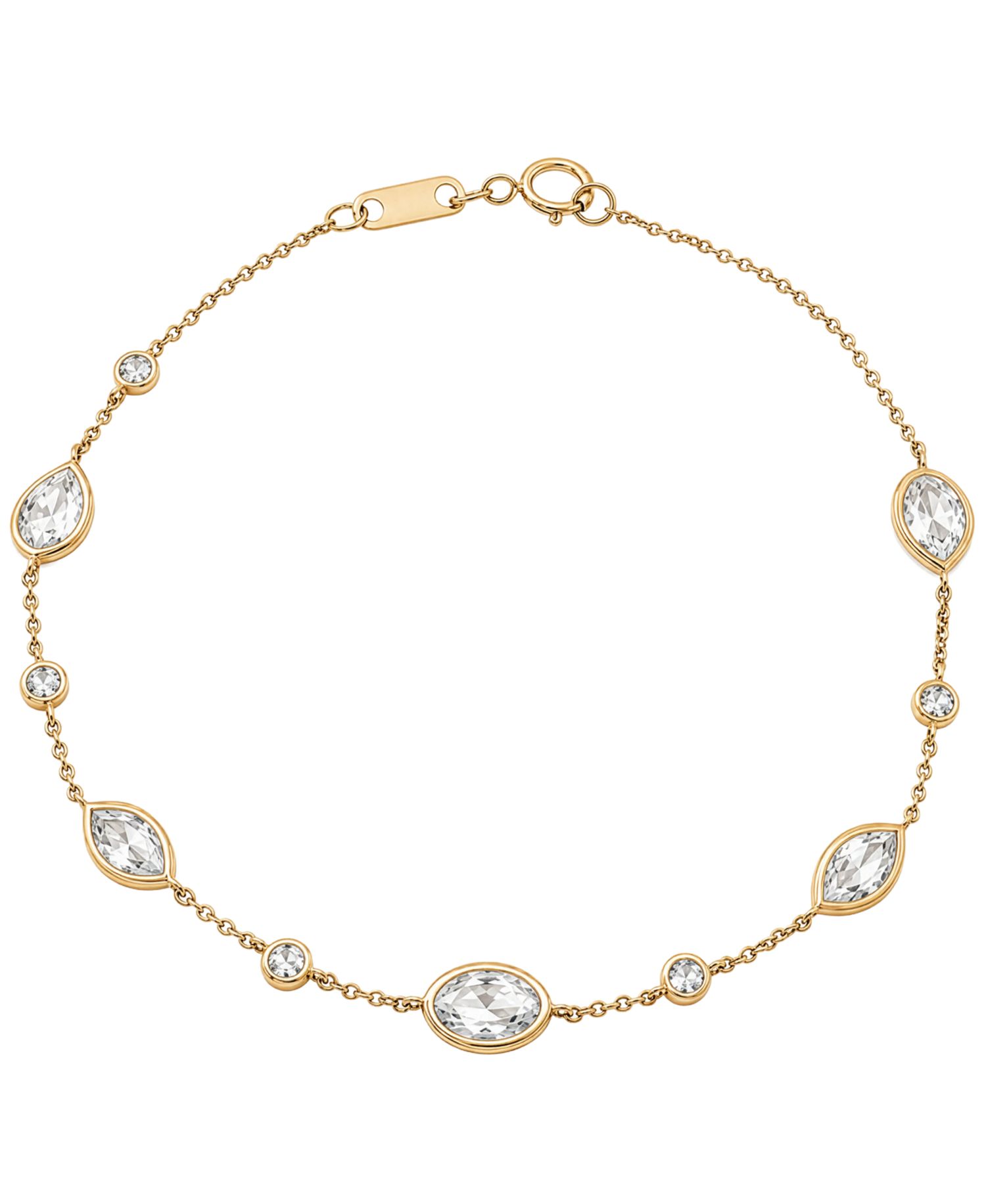 Lab-Grown White Sapphire (2-3/4 ct. t.w.) Bracelet in 14k Gold Over Sterling Silver