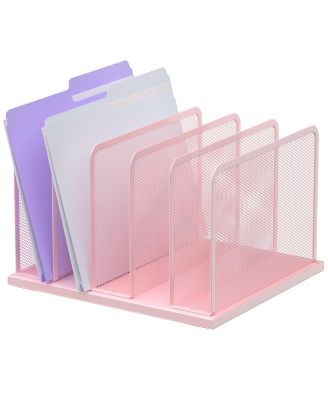 Heavy Duty Steel Mesh Desk File Organizer Compartments Desktop Sorter for Home Office Classroom