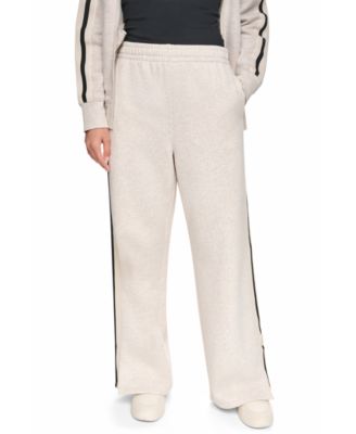 Women's High-Rise Textured Tape Straight-Leg Track Pants