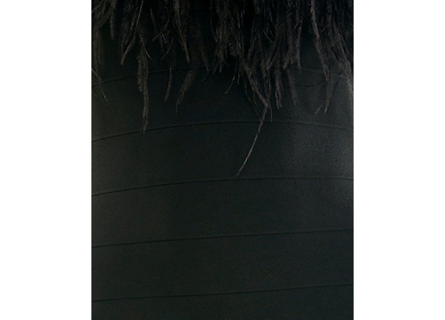 Juniors' Faux Feather-Trim Bandage Strapless Midi Dress