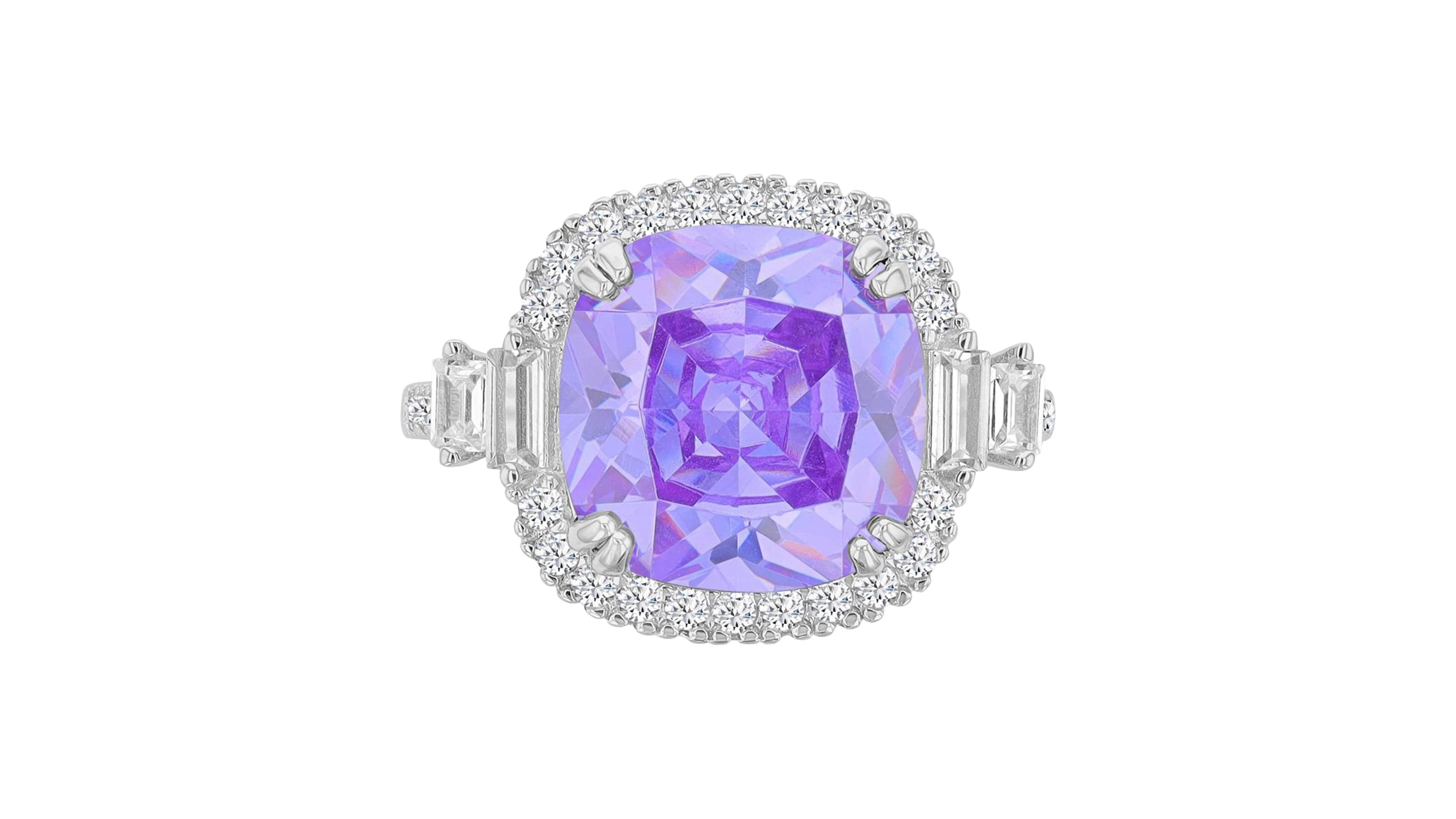 Macy's Lavender Cushion Bridal Ring