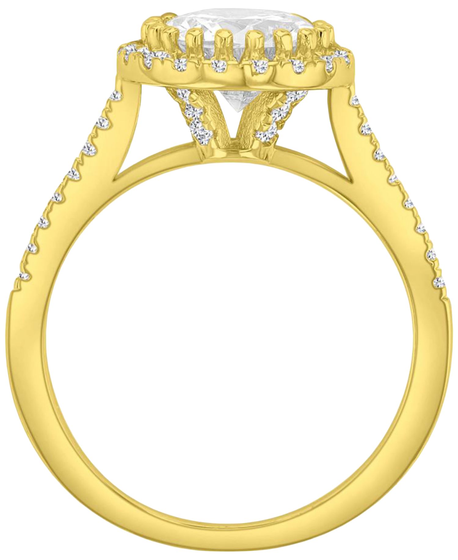14k Gold-Plated Round Timeless Bridal Ring