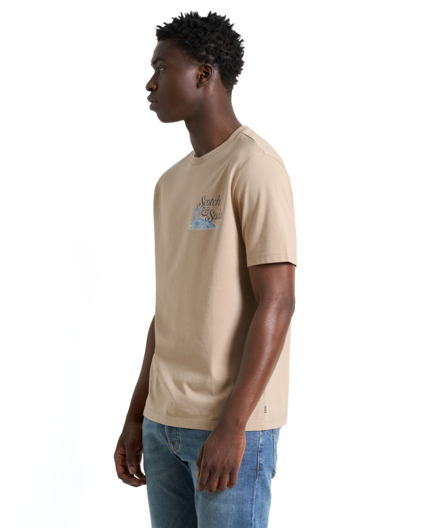Men's Cloud Artwork Crewneck T-Shirt