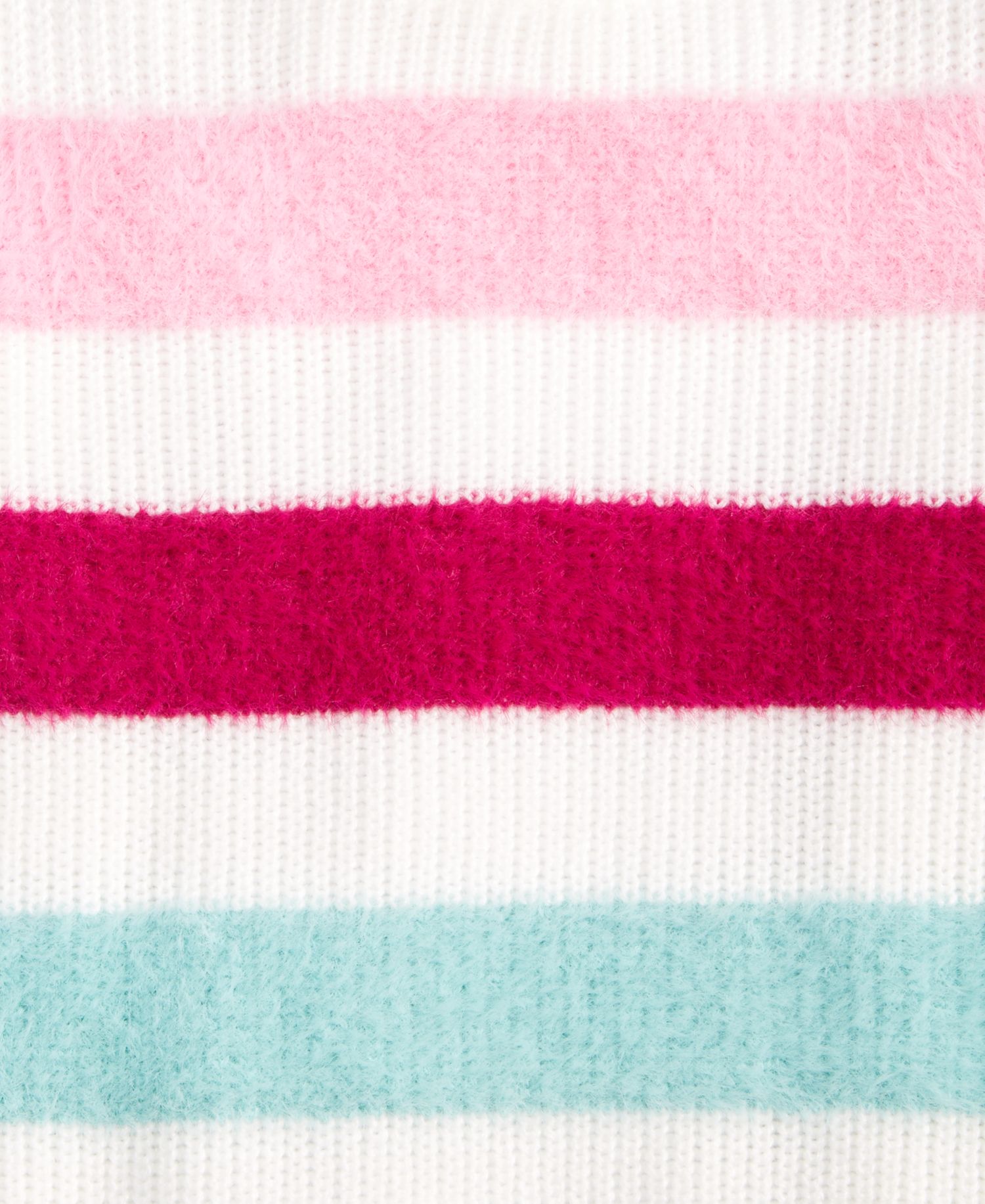 Girls' XS-XL Crewneck Feather-Stripe Sweater