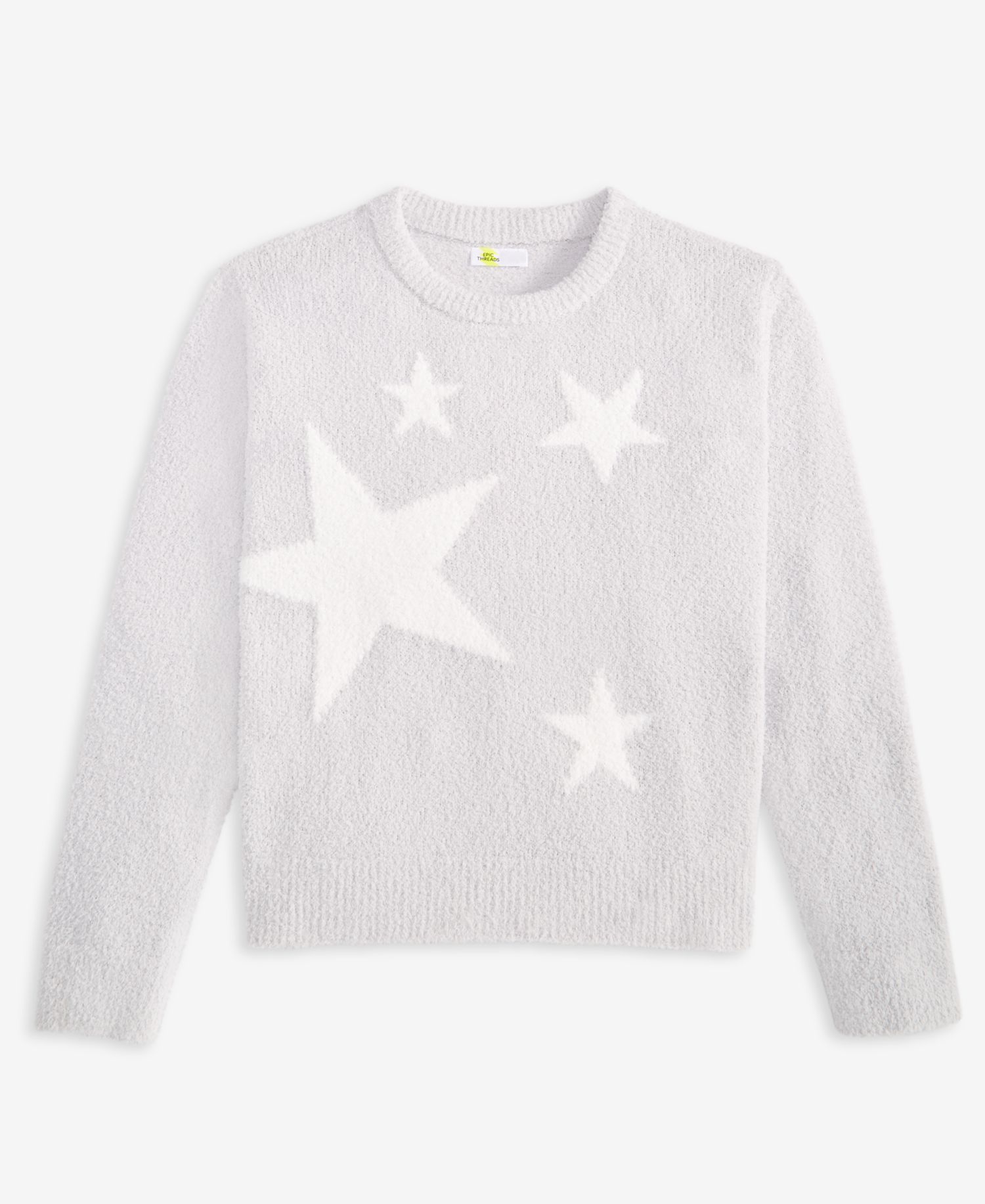 Girls' XS-XL Crewneck Stars Sweater