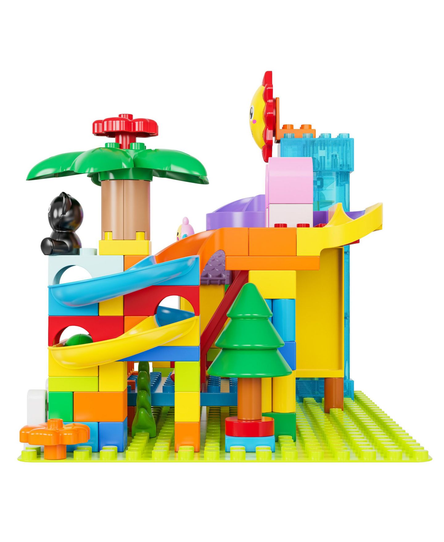 Детский конструктор Contixo MK1 Marble Track Building Set, 118-Piece Stem Toy with Elevator Lift, Rabbit House Scene and Multi-Lane Marble Run, Ages 3+, цвет: Разноцветный — фото 11