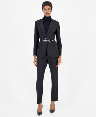 Belted Jacket & Straight-Leg Pants