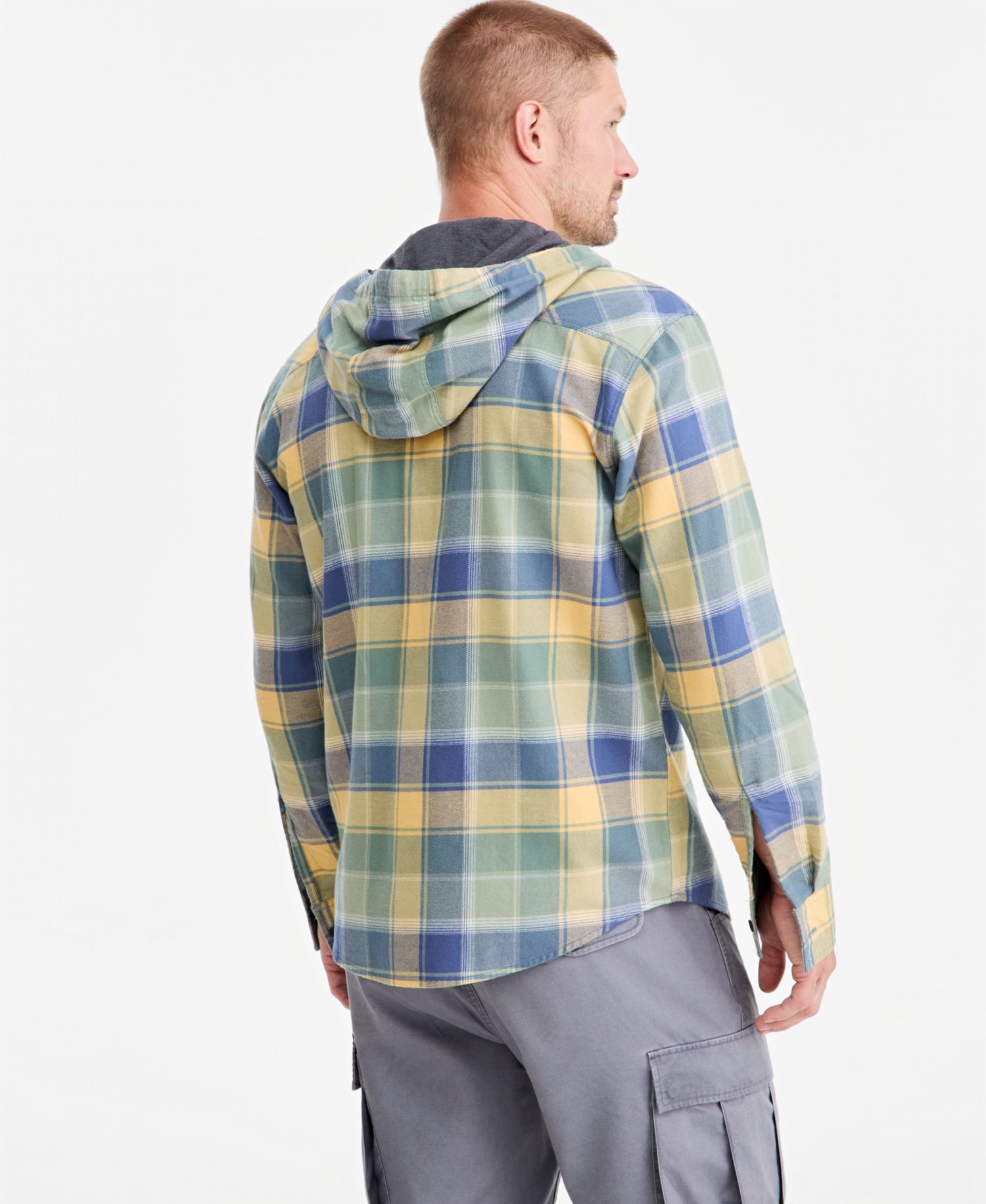 Men's Manny Hooded Classic-Fit Flannel Shirt
