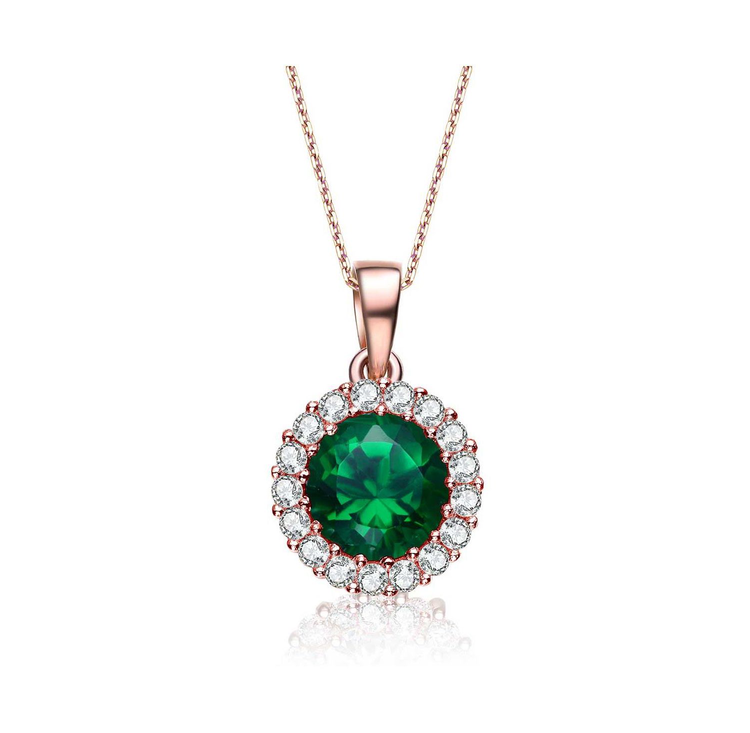 Minimalist Sterling Silver Brilliant CZ Round Halo Necklace