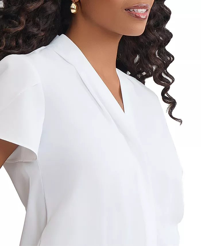 Petite Petal-Sleeve Blouse - thumbnail 7