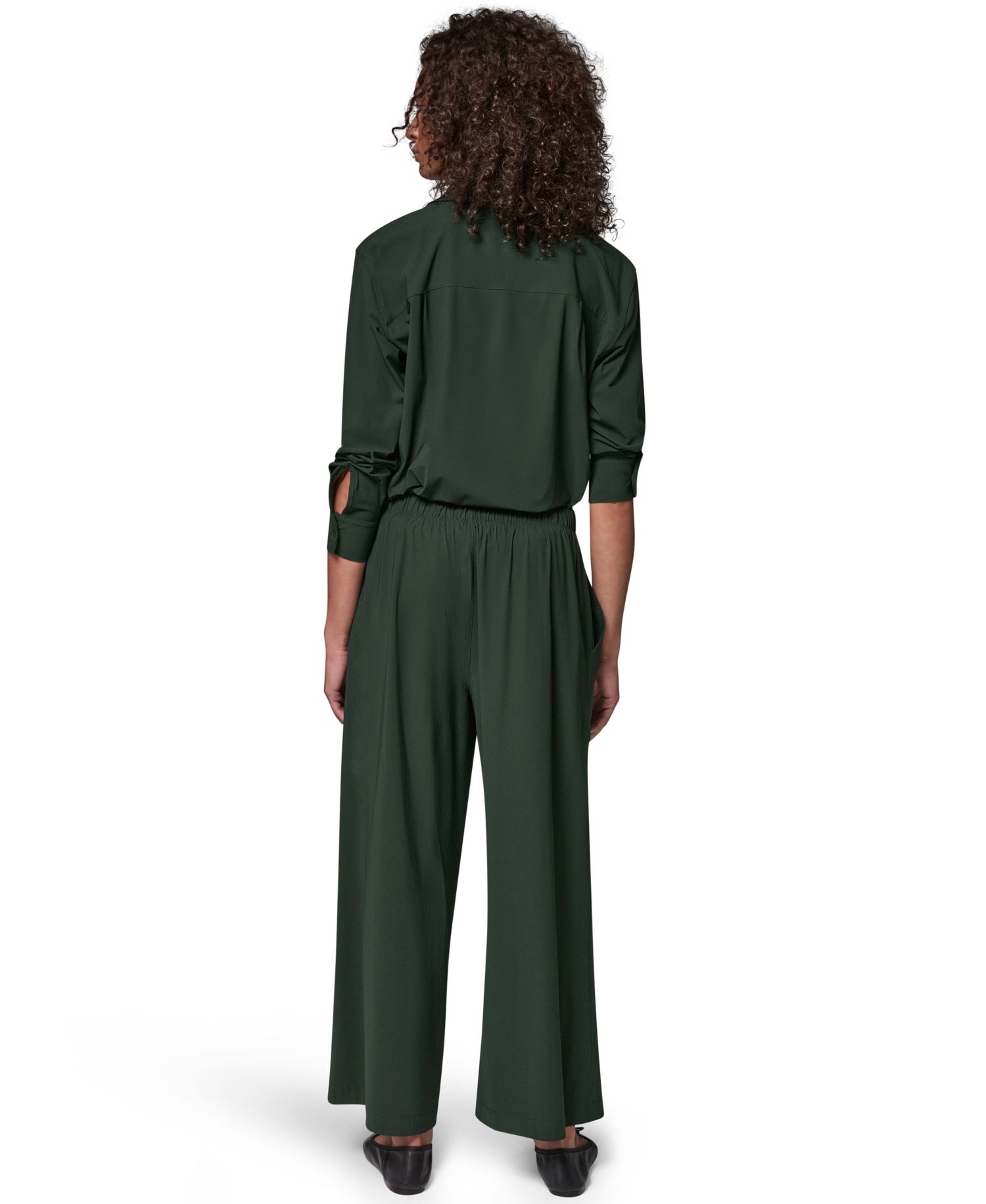 Women's Mid-Rise Wide-Leg Pull-On Pants