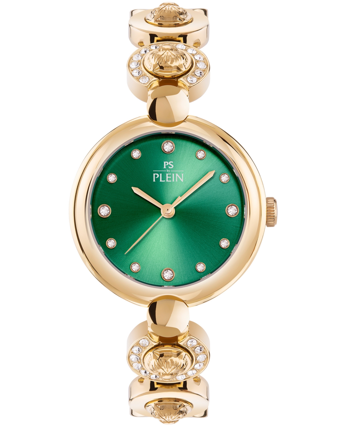 Plein Sport Rebel Women's Quartz Round Ip Yellow Gold Case Watch 32mm - Gold