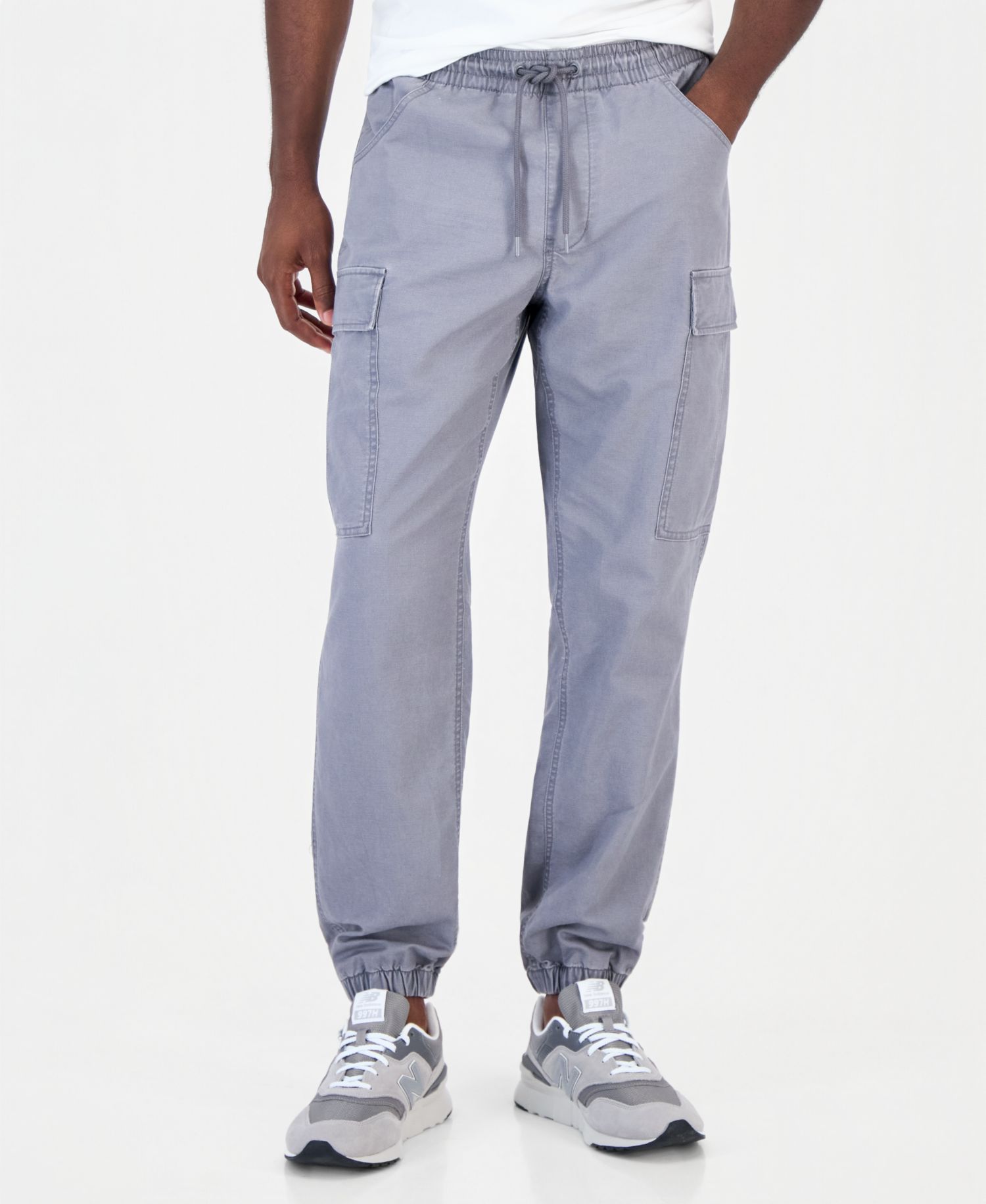 Men's Tomas Linen Blend Cargo Jogger Regular-Fit Pants