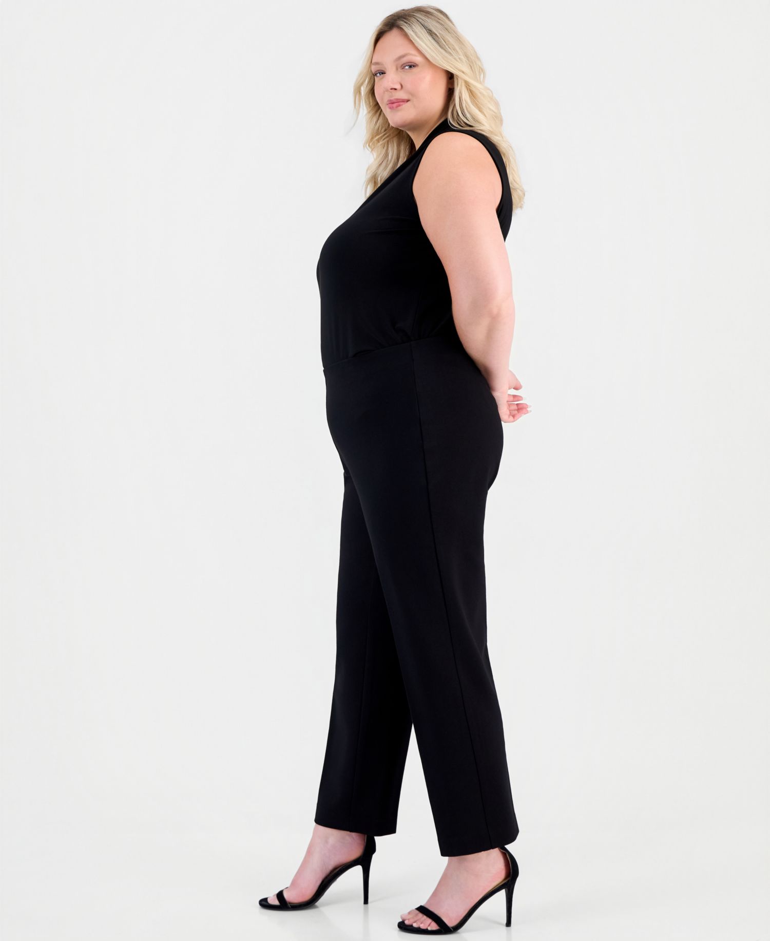 Plus Size Hollywood Slim-Fit Ankle Pants