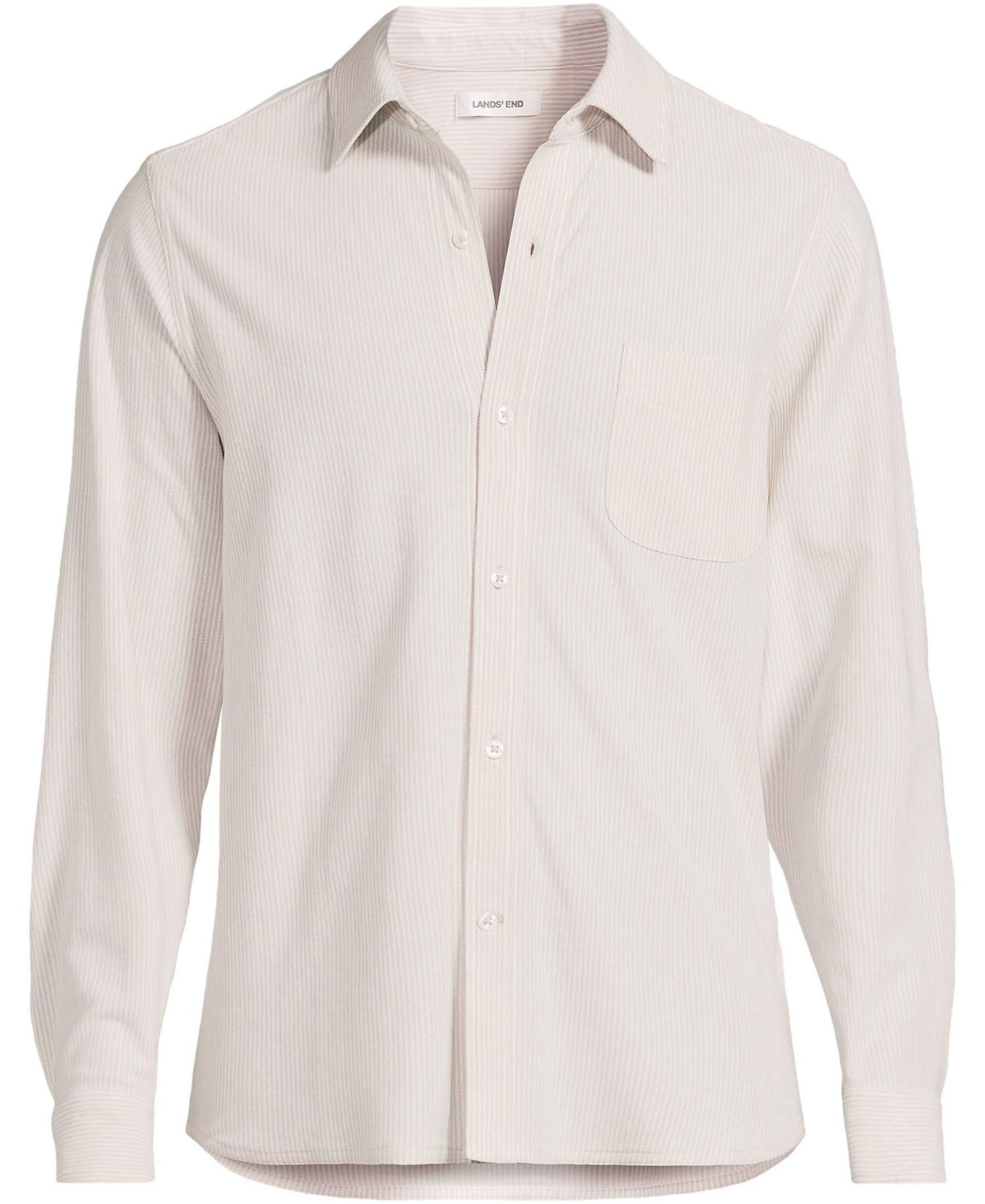 Men's Long Sleeve Knit Button Down Shirt