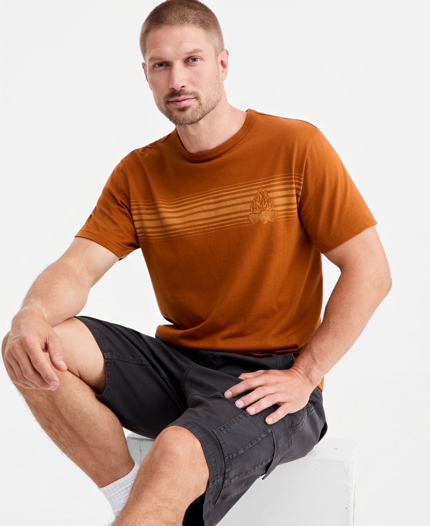Men's Ben Bonfire Stripe Graphic T-Shirt