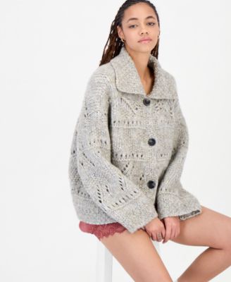 Now This Womens Pointelle Button Front Cardigan Macys Exclusive