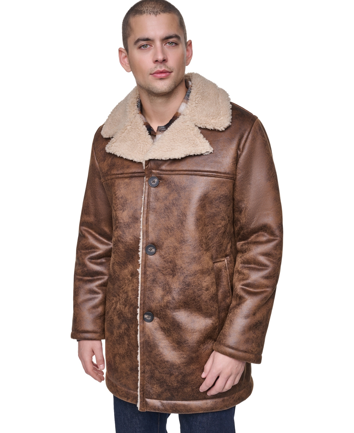 Levi's Men's Full Length Faux Shearling Jacket