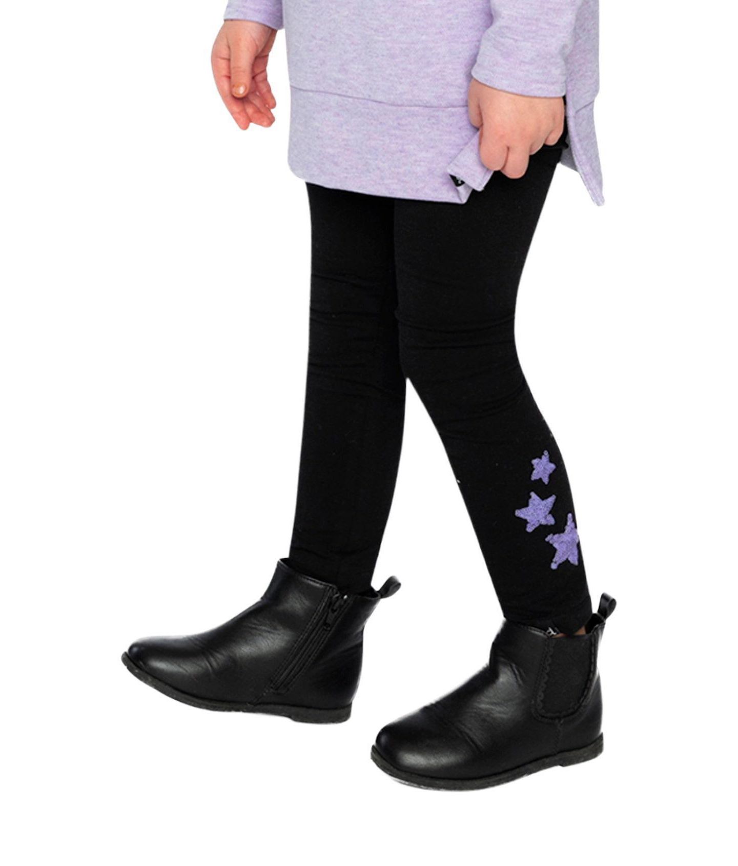Леггинсы Deux par Deux Cotton Jersey Leggings для девочек-малышей, цвет: Чёрный — фото 3