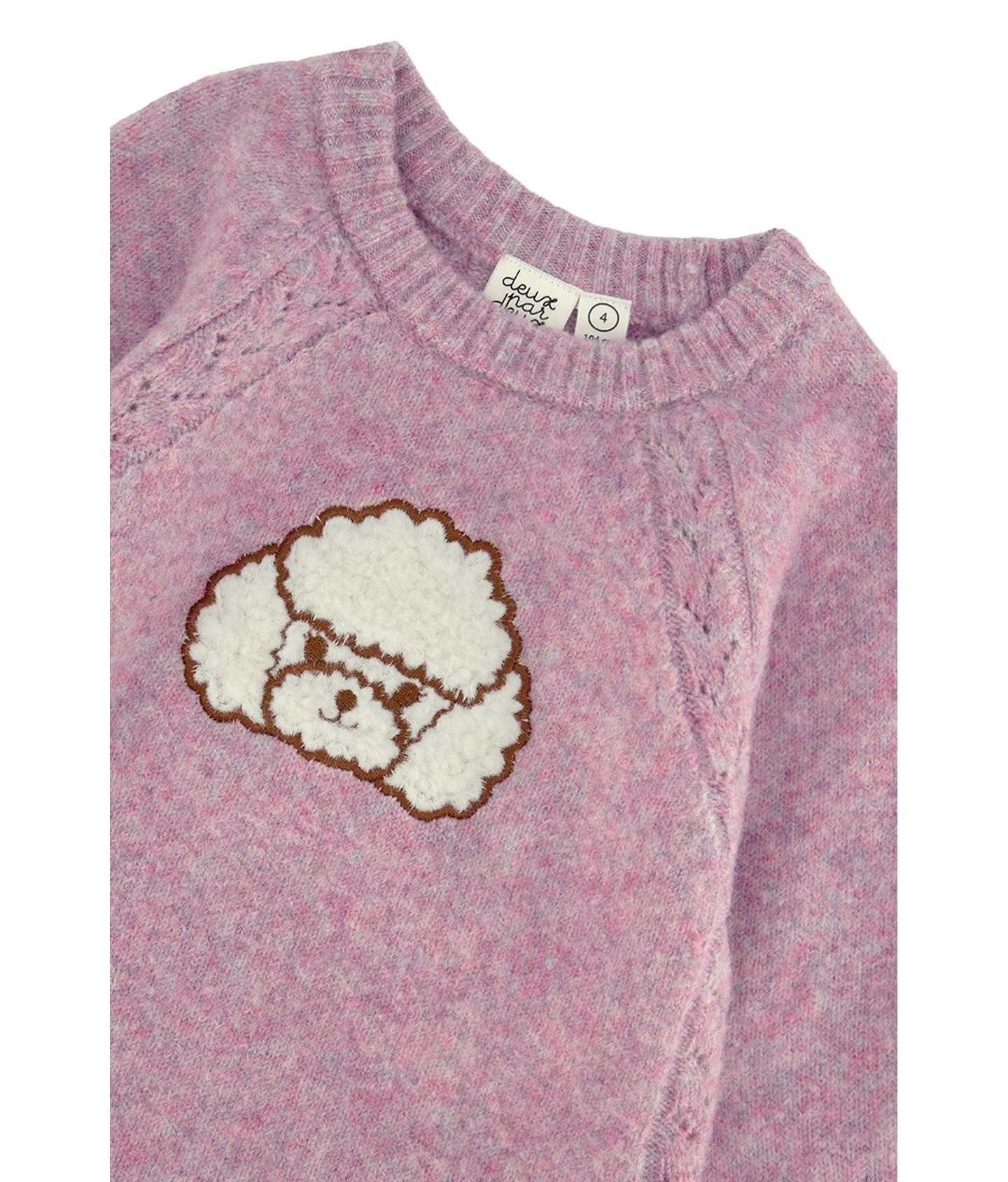 Платье Deux par Deux Poodle Knit Dress для девочек, цвет: Лавандовый — фото 6