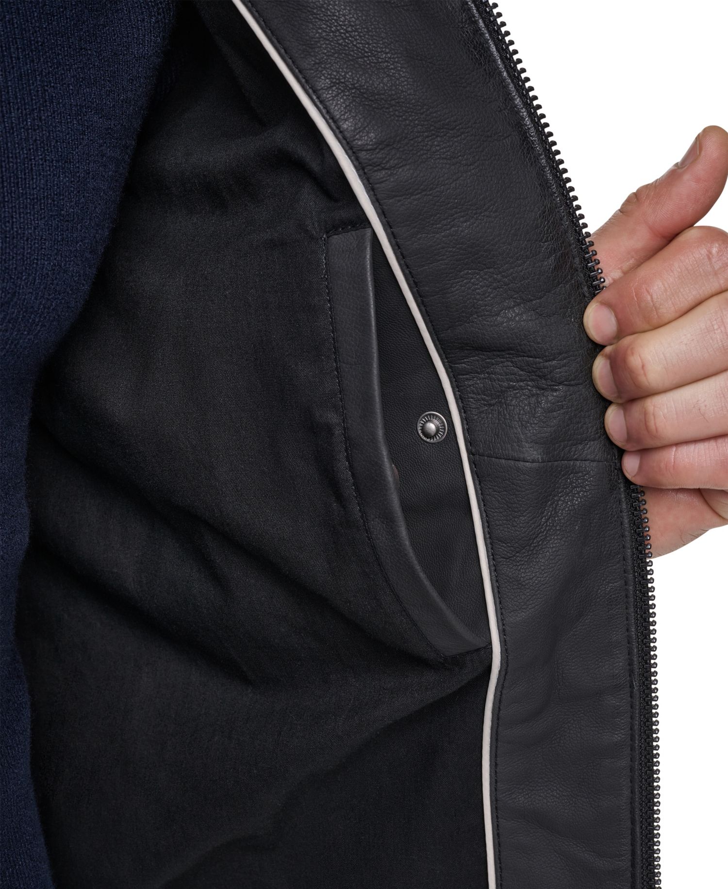 Men's Sueded Finish Zip Chest Jacket