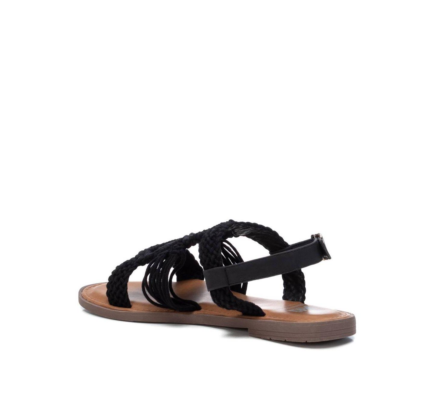 Женские сандалии XTI Braided Strap Flat Sandals By Black — фото 9