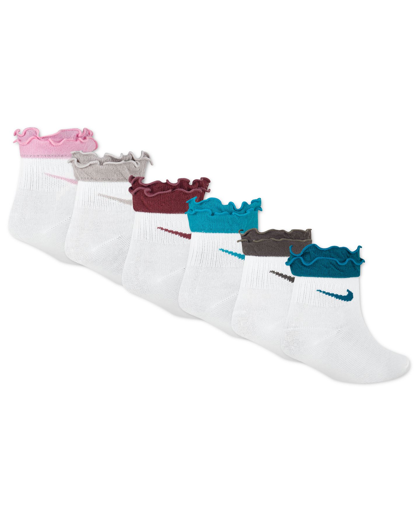 Носки Detail для детей, оборки, низкие, 6 шт. — Nike, цвет: Розовый — фото 2