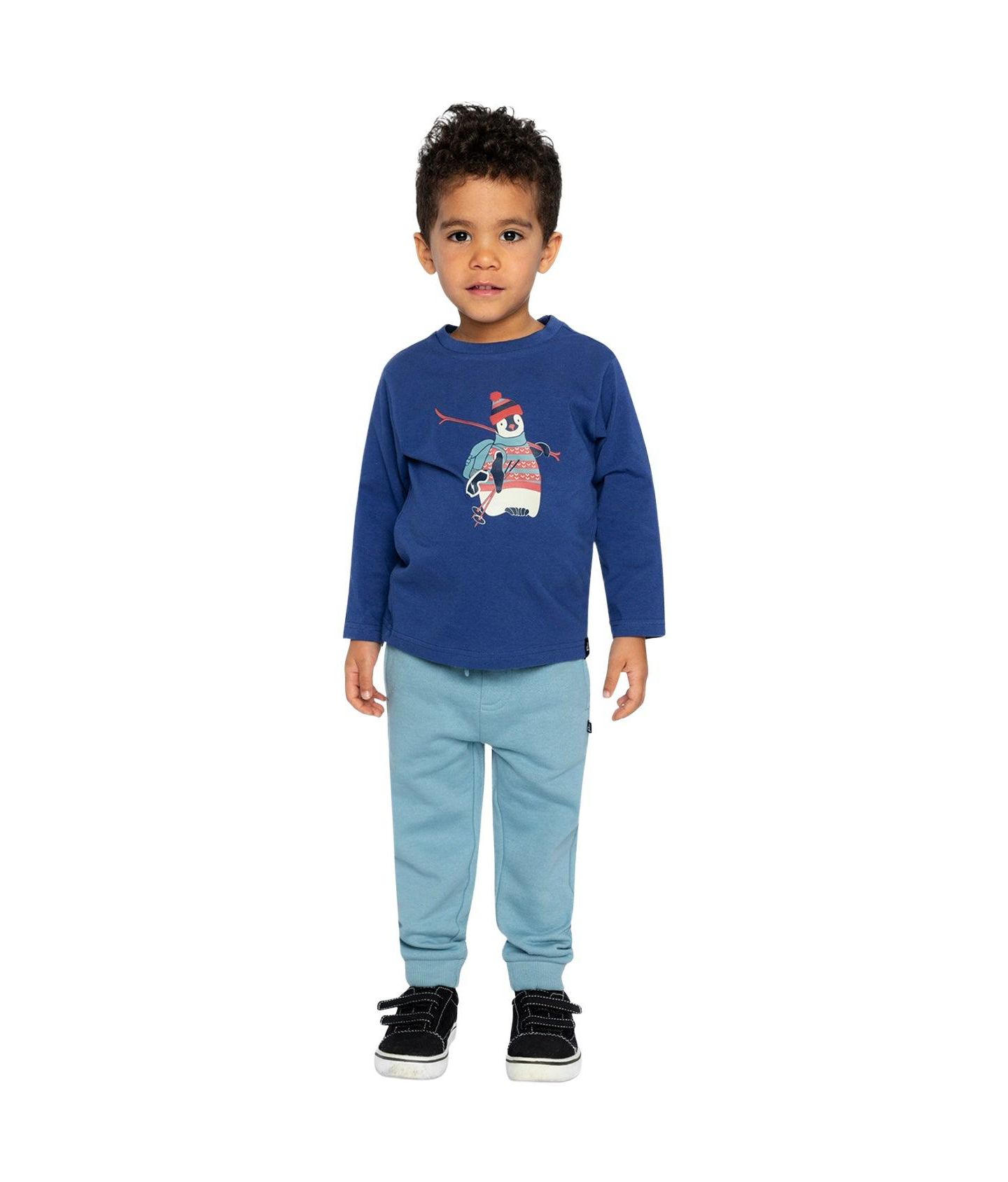 Футболка Deux par Deux Long Sleeve Cotton для мальчиков-малышей, цвет: Синий — фото 5