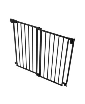 One Handed Dog Gate for Stairs 30 in High and 28 to 43 in Wide