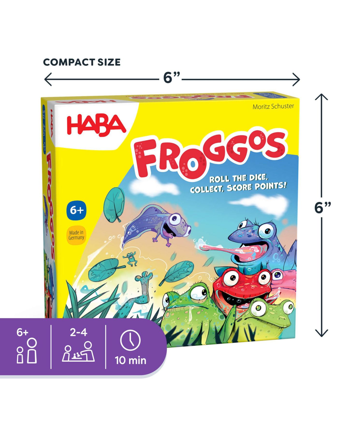 Детские игрушки Haba Froggos 100-Piece Dice Game, Ages 6+, цвет: Жёлтый — фото 6